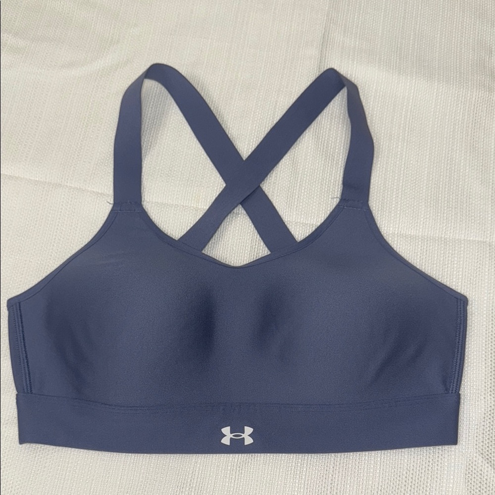 Under Armour dark purple Sports Bra with Cross-Back Design
